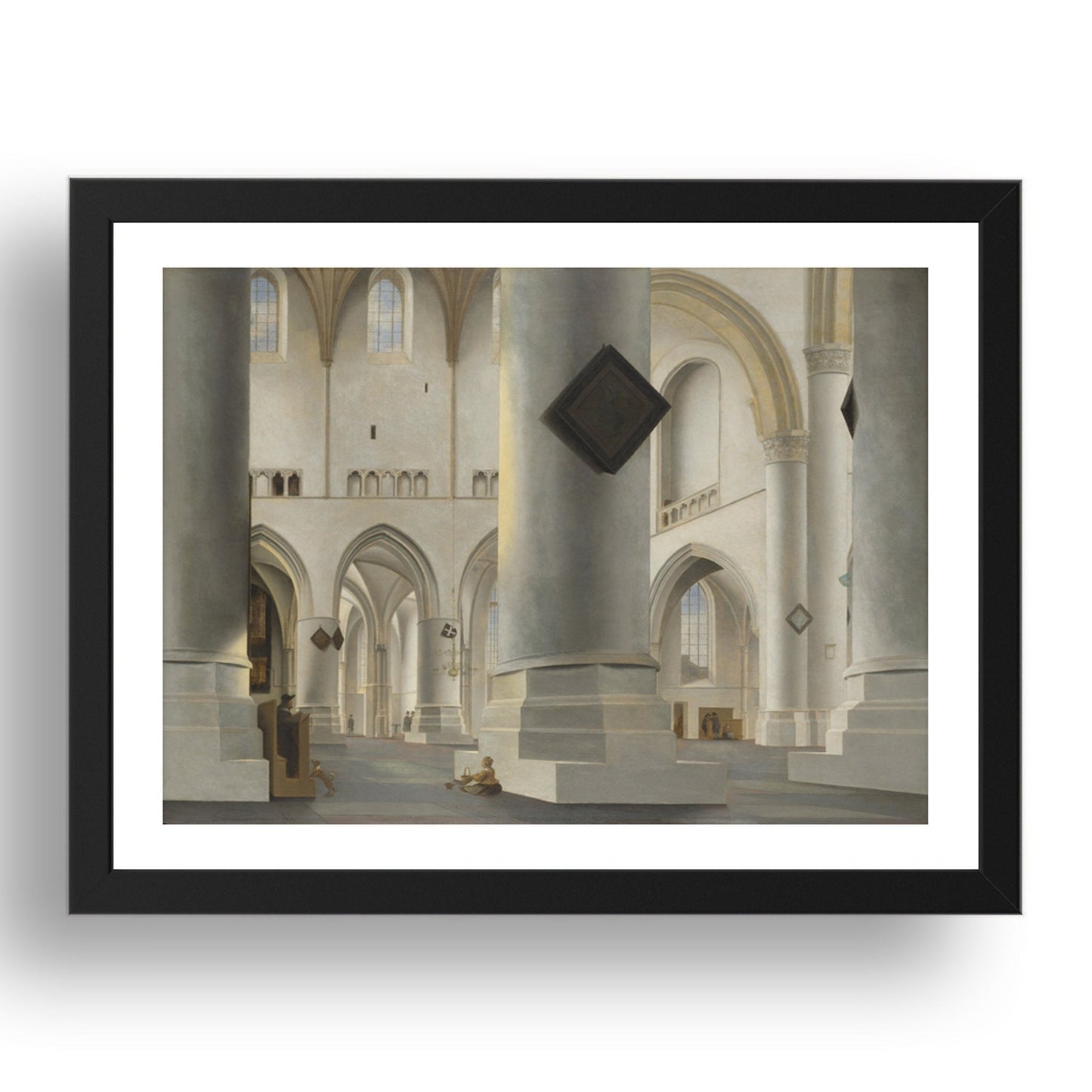 Pieter Saenredam: The Interior of the Grote Kerk at Haarlem, Poster in 17x13"(A3) Frame