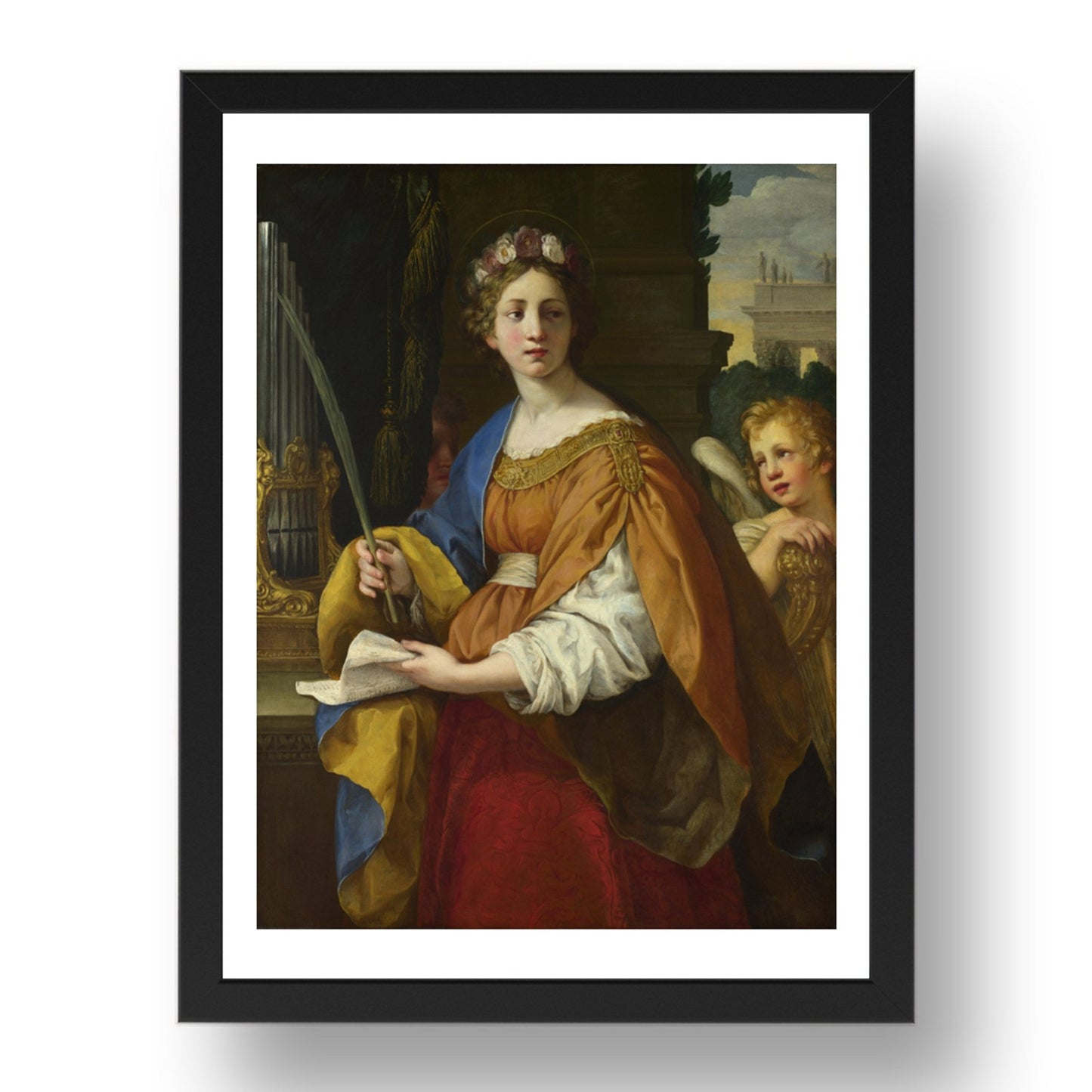 Pietro da Cortona: Saint Cecilia, Poster in 17x13"(A3) Frame