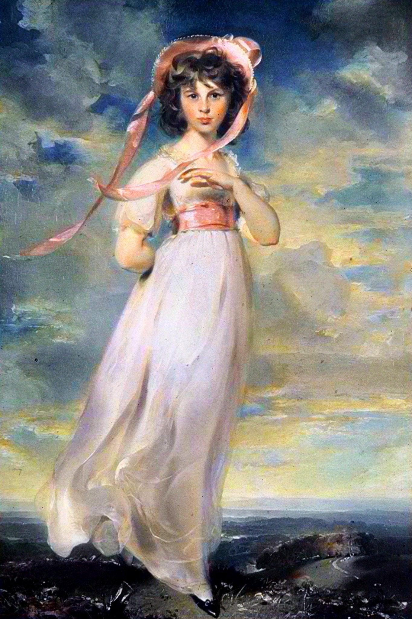 Pinkie by Sir Thomas Lawrence, vintage art, modern poster print