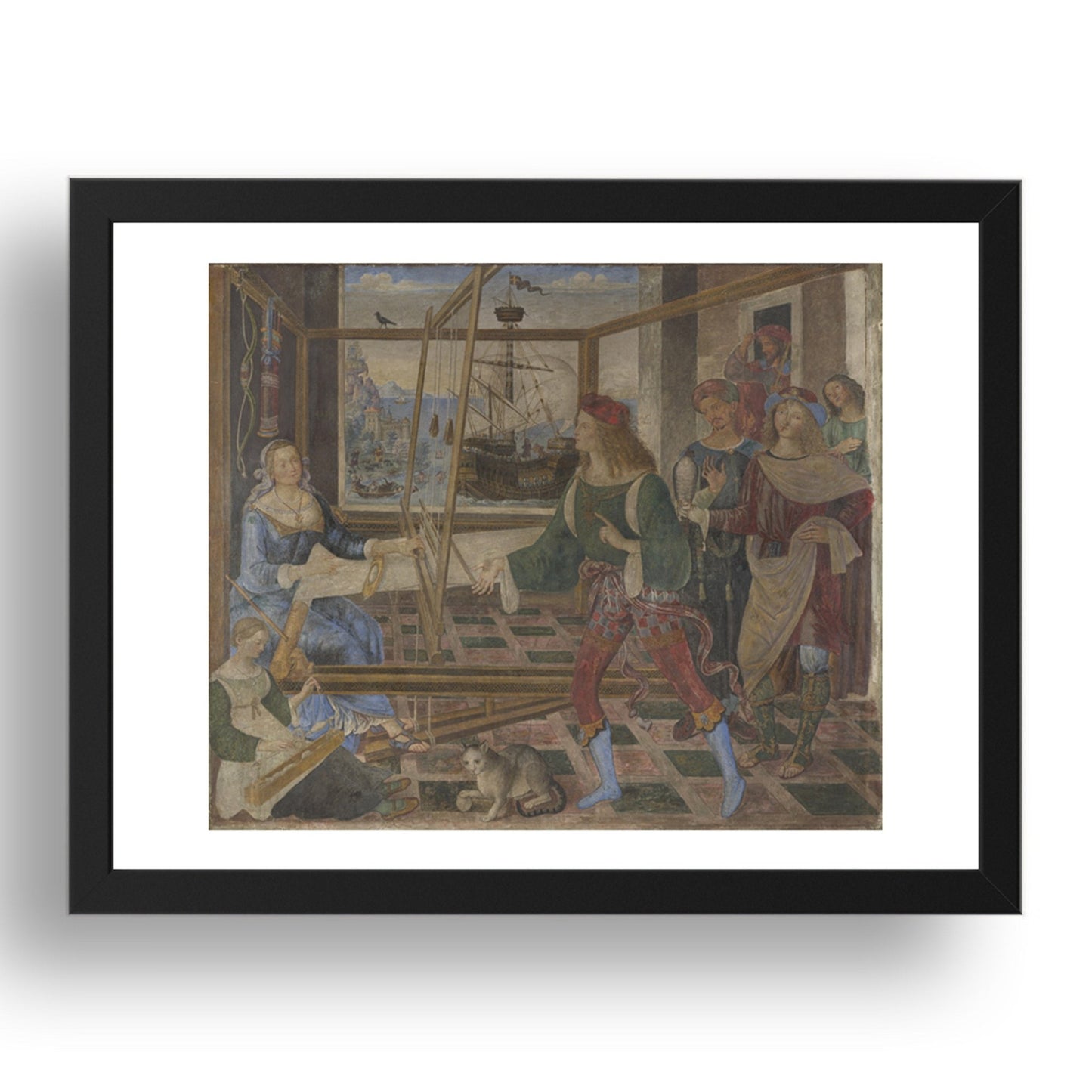 Pintoricchio: Penelope with the Suitors, Poster in 17x13"(A3) Frame