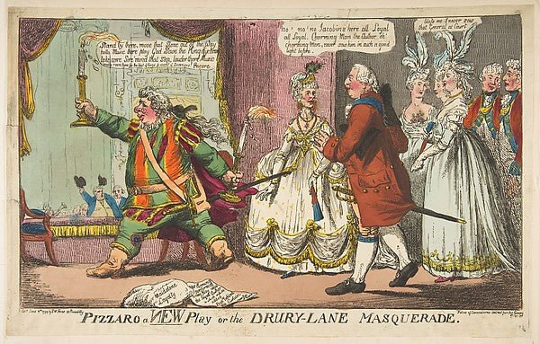 Pizzaro a New Play or the Drury-Lane Masquerade June 11, 1799-, vintage art, A3 (16x12") Poster Print