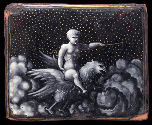 Plaque with Ganymede, vintage artwork by Pierre Reymond, A3 (16x12") Poster Print