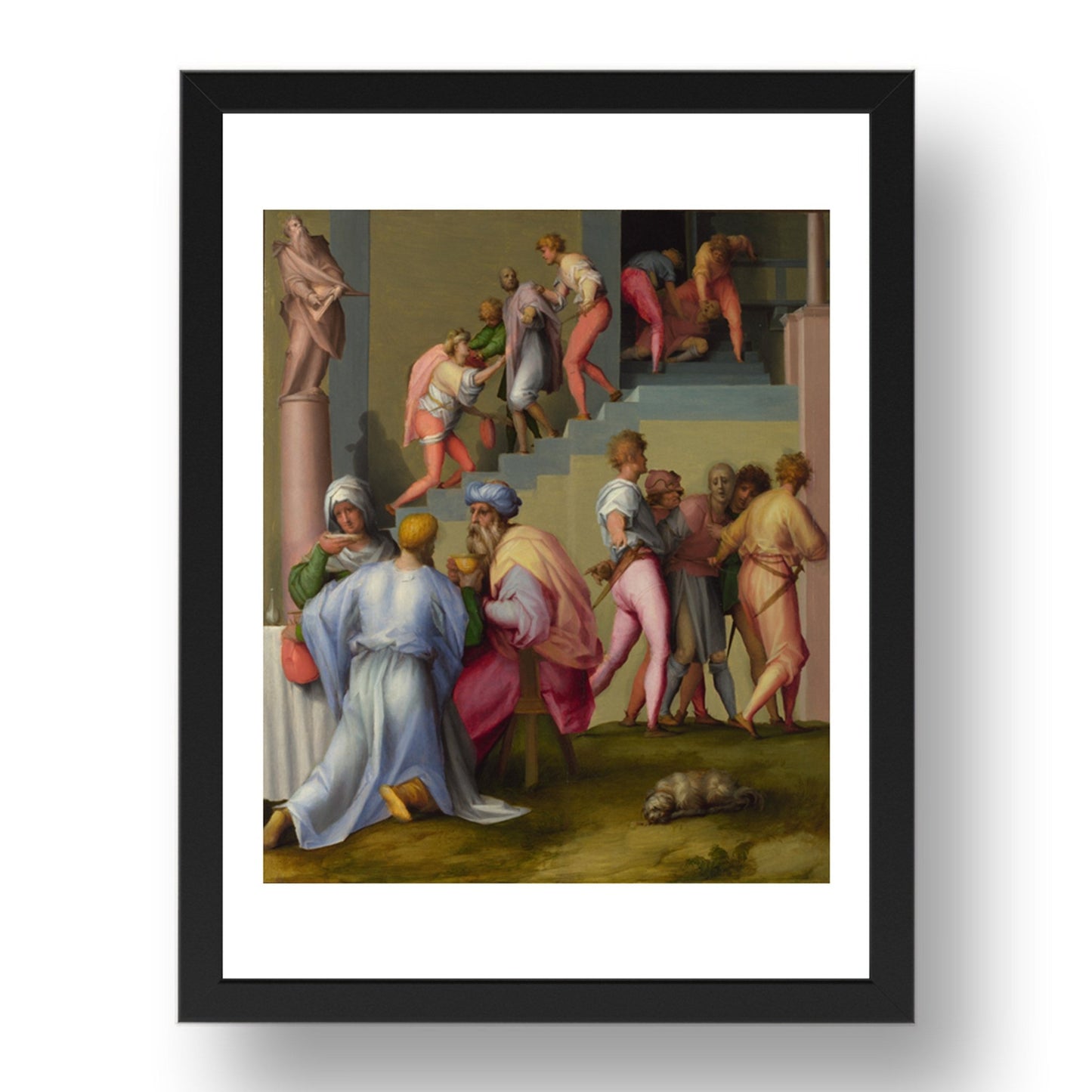Pontormo: Pharaoh with his Butler and Baker, Poster in 17x13"(A3) Frame