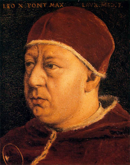 Pope Leo X, vintage artwork by Agnolo Bronzino, A3 (16x12") Poster Print