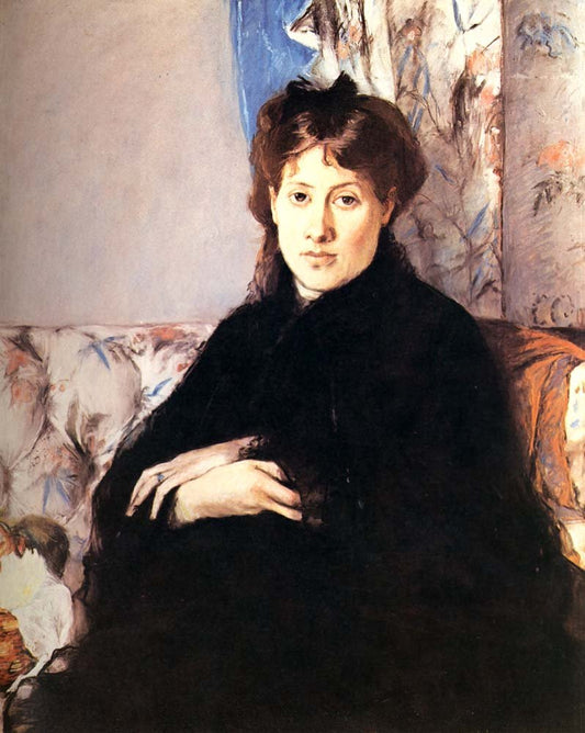 Portrait de Madame Pontillon by Berthe Morisot, 1875, vintage art, modern poster print