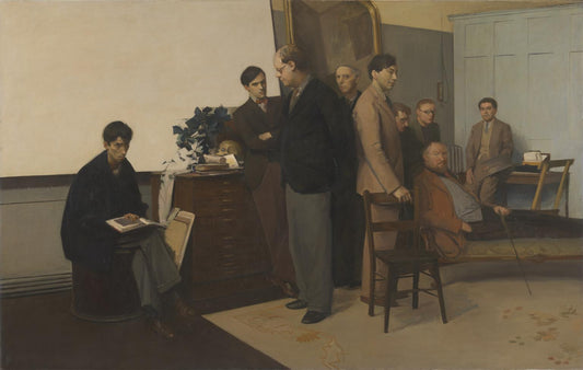 Portrait Group by Rodrigo Moynihan, vintage art, modern poster print