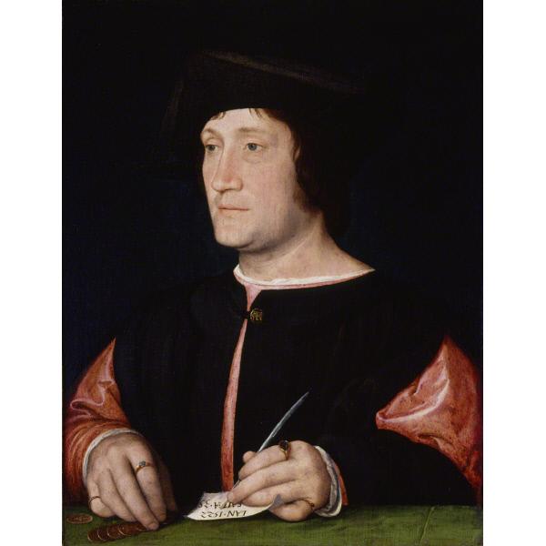 Portrait of a Banker, vintage artwork by Jean Clouet, A3 (16x12") Poster Print