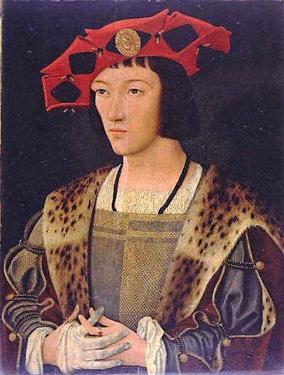 Portrait of a Coutier, vintage artwork by Jan Mostaert, A3 (16x12") Poster Print