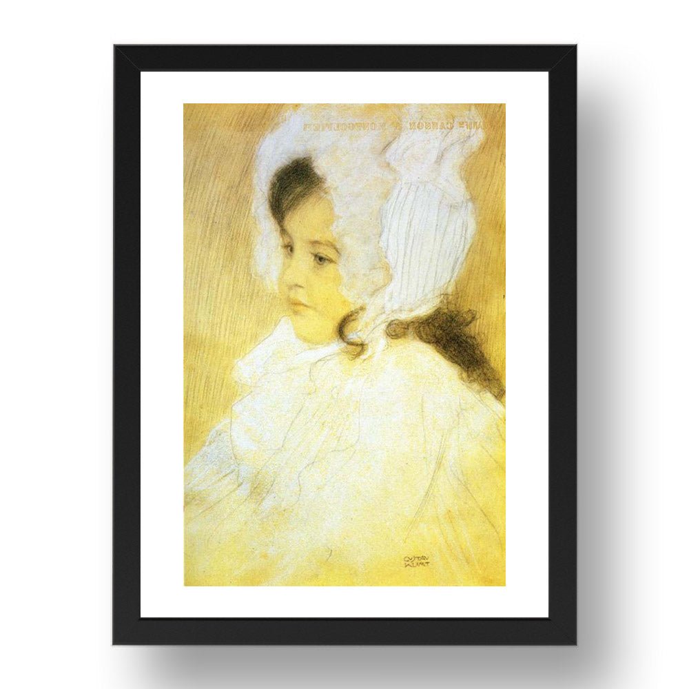 Portrait of a Girl 1902 by Gustav Klimt, 17x13" Frame