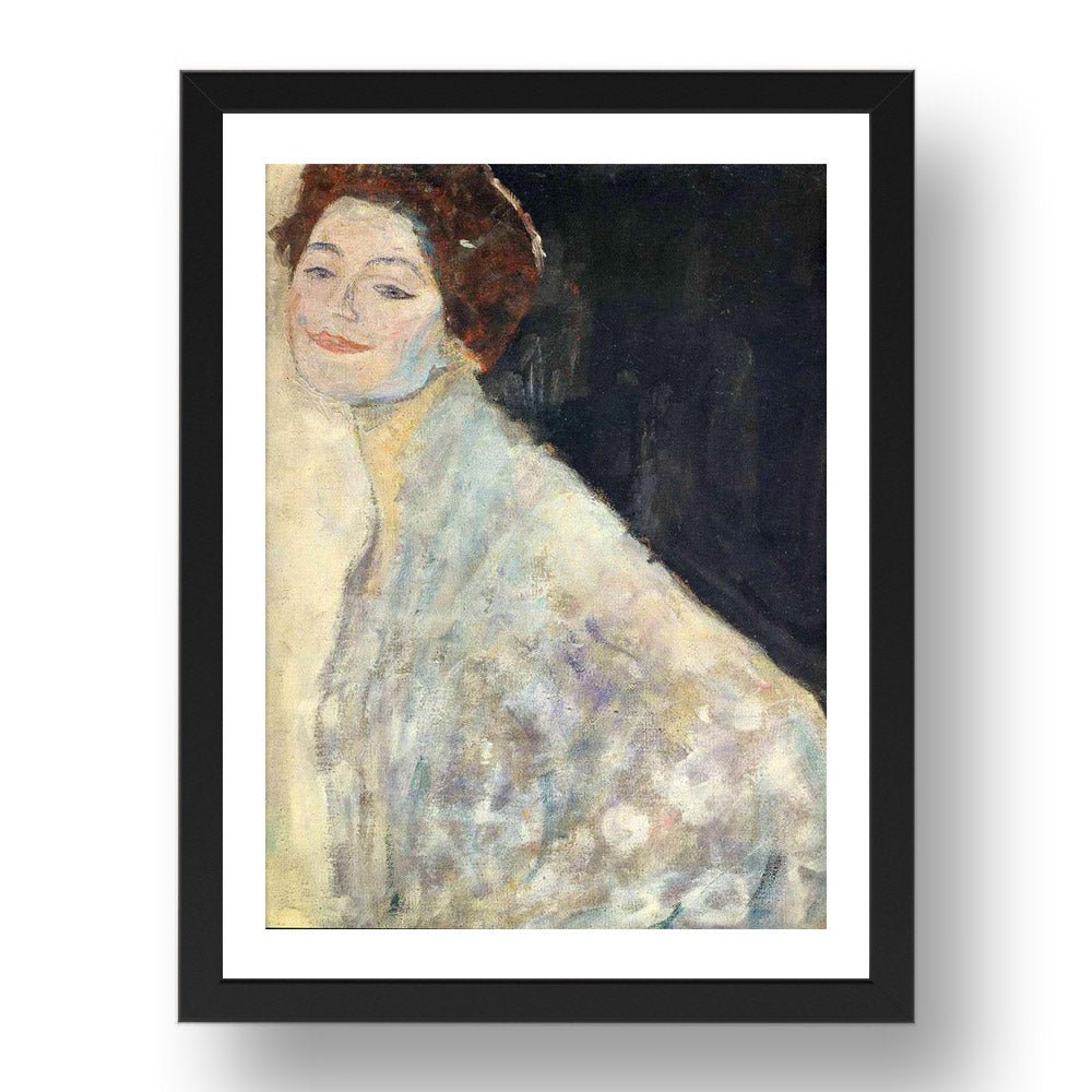 Portrait of a Lady in White (unfinished) 1917 1918 by Gustav Klimt, 17x13" Frame