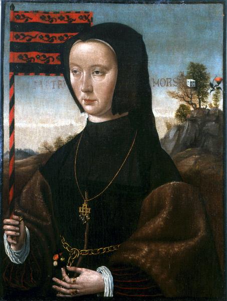 Portrait of a Lady with a Standard, vintage artwork by Jan Mostaert, A3 (16x12") Poster Print