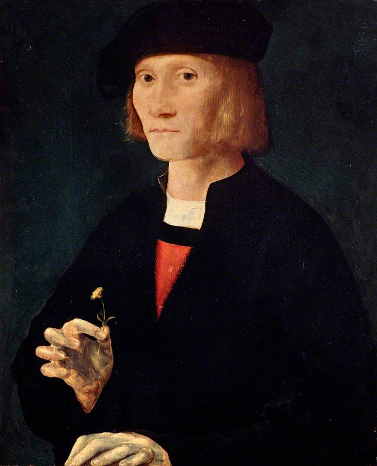 Portrait of a Man, said to be James IV (1488-1513), vintage artwork by Dutch School 16th Century - Unknown, A3 (16x12") Poster Print