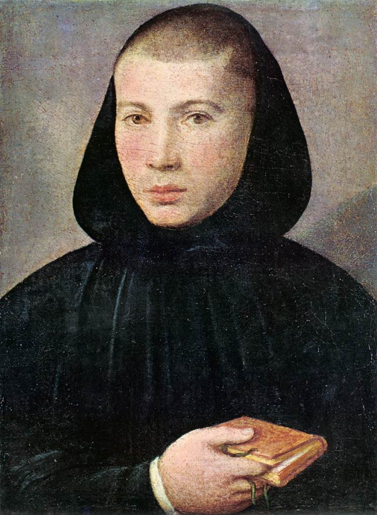 Portrait of a Young Benedictine, vintage artwork by Giovanni Francesco Caroto, A3 (16x12") Poster Print