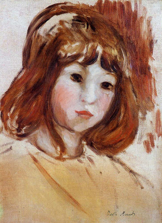 Portrait of a Young Girl - 1870-1880 - by Berthe Morisot, vintage art, modern poster print