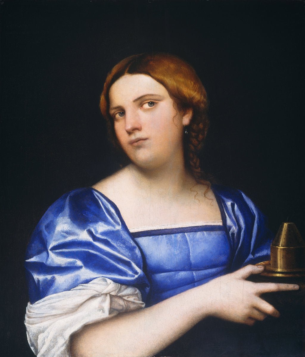 Portrait of a Young Woman as a Wise Virgin, vintage artwork by Sebastiano del Piombo, A3 (16x12") Poster Print