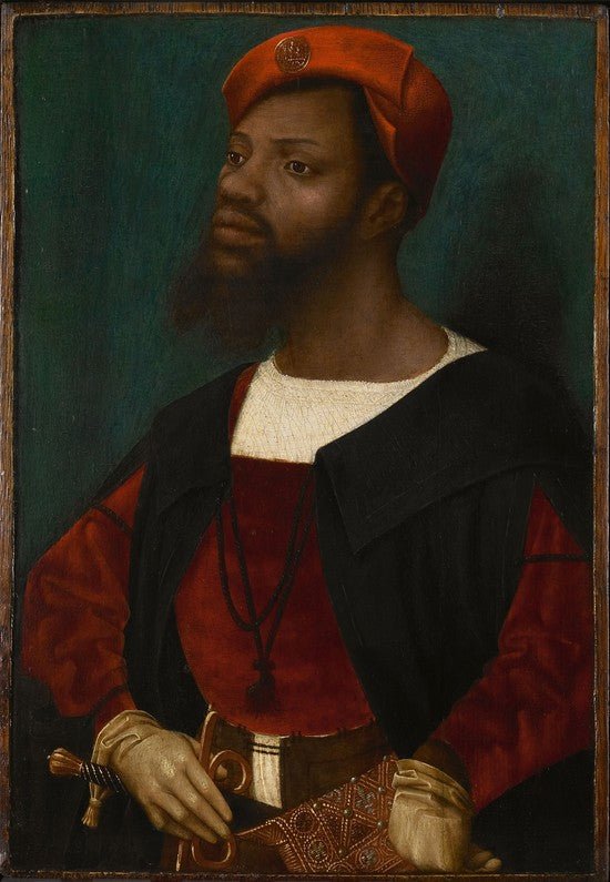 Portrait of an African Man, vintage artwork by Jan Mostaert, A3 (16x12") Poster Print
