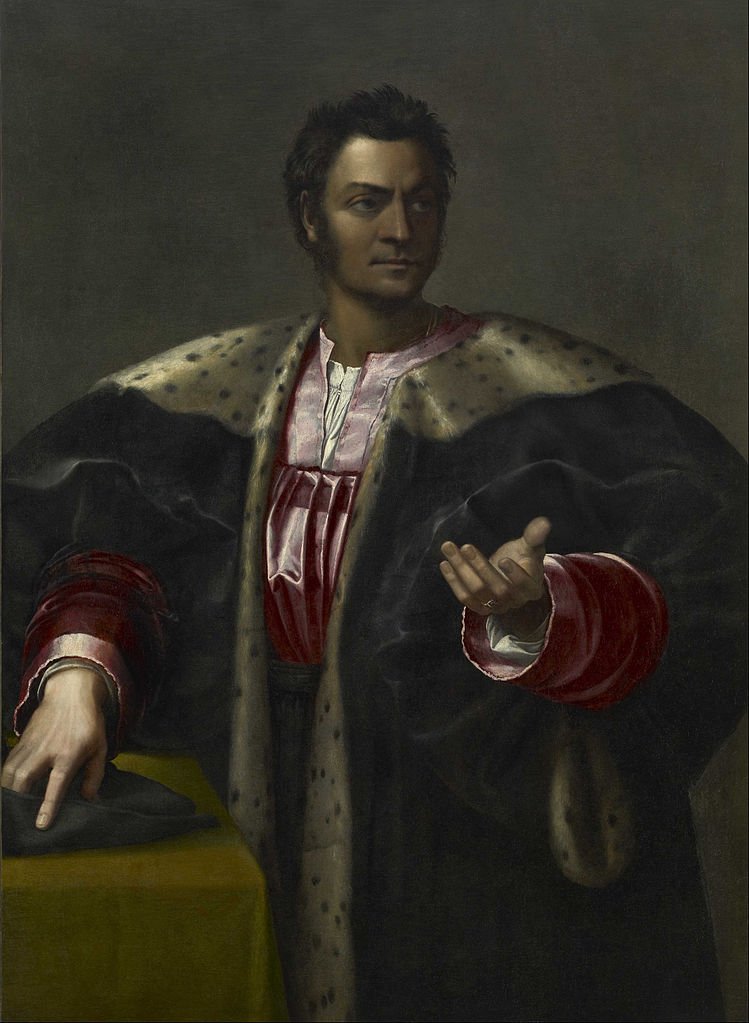 Portrait of Anton Francesco degli Albizzi, vintage artwork by Sebastiano del Piombo, A3 (16x12") Poster Print
