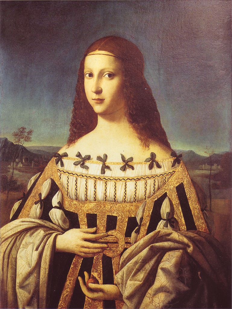 Portrait of Beatrice d'Este, vintage artwork by Bartolomeo Veneto, A3 (16x12") Poster Print