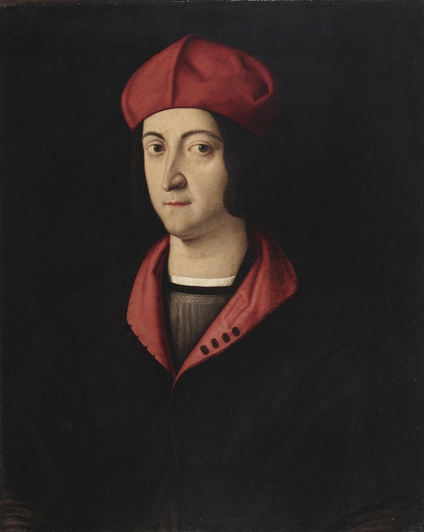 Portrait of Cardinal Ippolito d’Este, vintage artwork by Bartolomeo Veneto, A3 (16x12") Poster Print