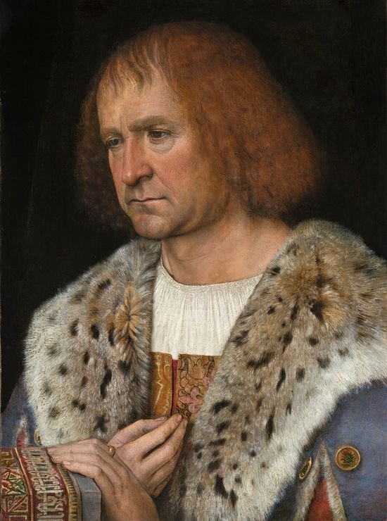 Portrait of Diego de Guevara, vintage artwork by Michel Sittow, A3 (16x12") Poster Print