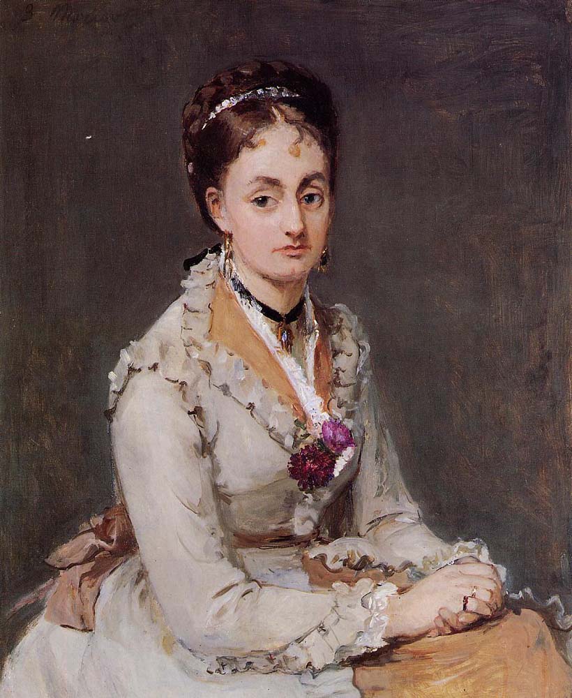 Portrait of Edma - 1870 - Courtauld Institute Galleries England by Berthe Morisot, vintage art, modern poster print