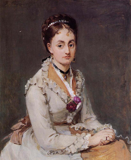 Portrait of Edma - 1870 - Courtauld Institute Galleries England by Berthe Morisot, vintage art, modern poster print
