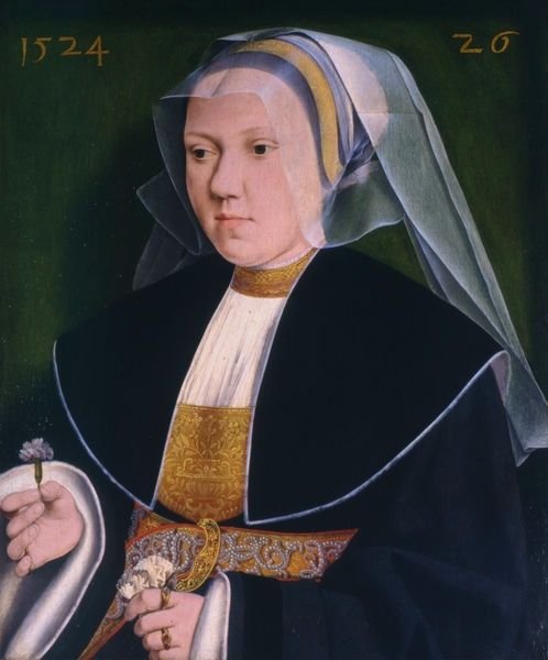 Portrait of Gertraude von Leutz, vintage artwork by Bartholomäeus Bruyn the Elder, A3 (16x12") Poster Print