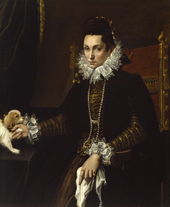 Portrait of Ginevra Aldrovandi Hercolani, vintage artwork by Lavinia Fontana, A3 (16x12") Poster Print