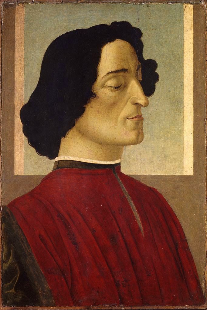 Portrait of Giuliano de' Medici, vintage artwork by Sandro Botticelli, A3 (16x12") Poster Print