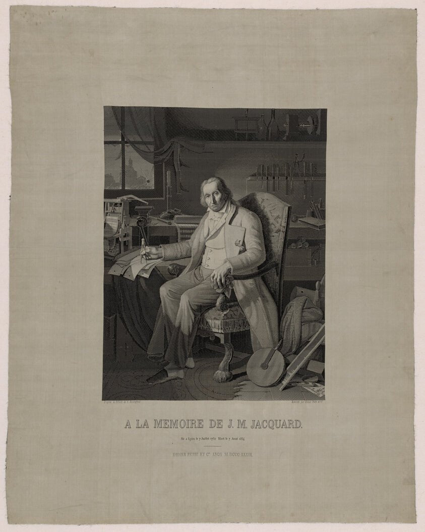 Portrait of Joseph Marie Jacquard (1752–1834) by After a painting and engraving by Jean-Claude Bonnefond (French, 1796–1860), 23x16"( A2 size) Poster Print