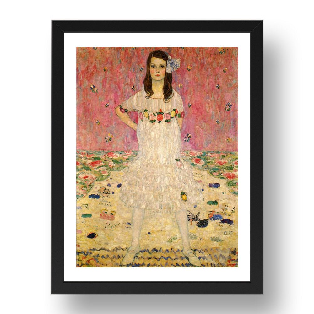 Portrait of Mäda Primavesi circa 1912 by Gustav Klimt, 17x13" Frame