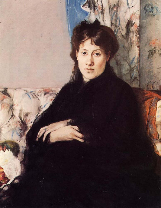 Portrait of Madame Pontillon - 1871 - Musee dOrsay France by Berthe Morisot, vintage art, modern poster print