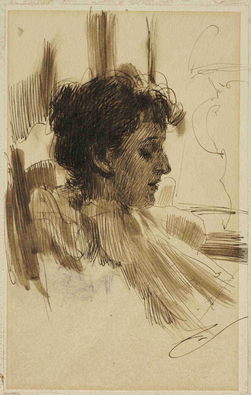 Portrait of Marion Whipple Deering by Anders Zorn, 23x16"( A2 size) Poster Print