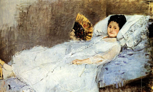 Portrait of Mrs Hubard by Berthe Morisot, 1874, vintage art, modern poster print
