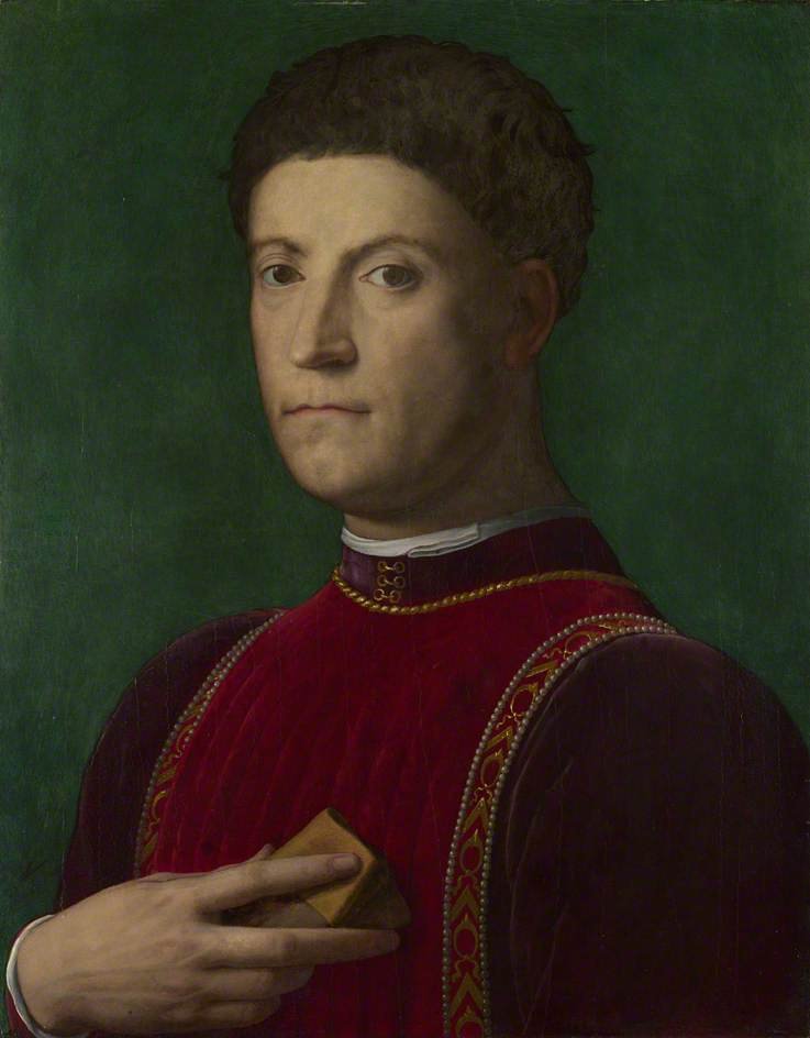 Portrait of Piero de' Medici, vintage artwork by Agnolo Bronzino, A3 (16x12") Poster Print