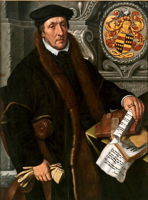 Portrait of Simon Marten Dircsz., vintage artwork by Pieter Aertsen, A3 (16x12") Poster Print