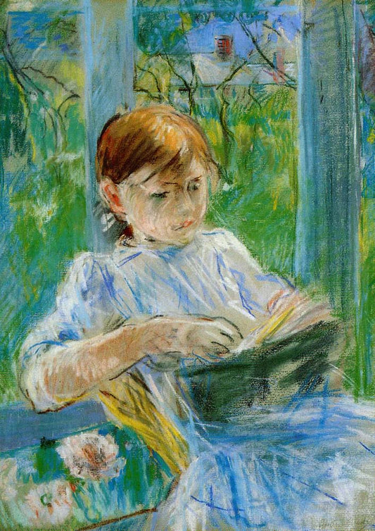 Portrait of the Artists Daughter Julie Manet at Gorey - 1886 - by Berthe Morisot, vintage art, modern poster print