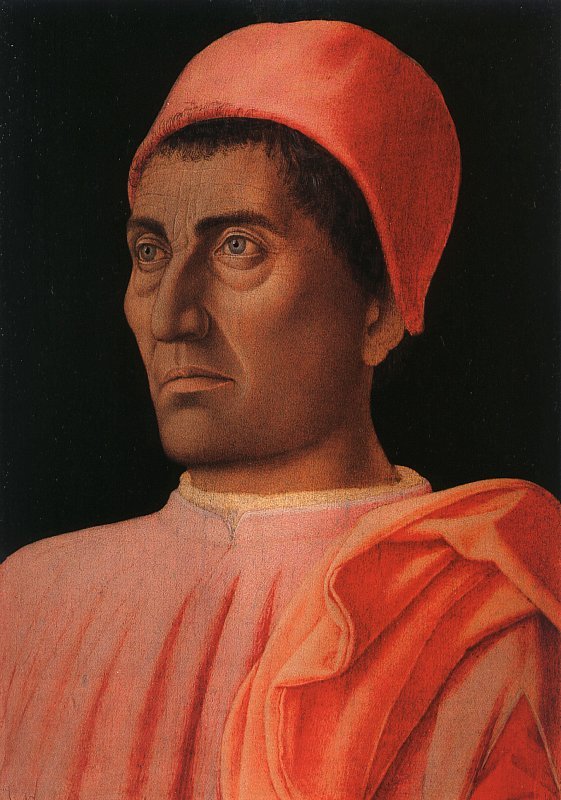 Portrait of the Protonary Carlo de' Medici, vintage artwork by Andrea Mantegna, A3 (16x12") Poster Print