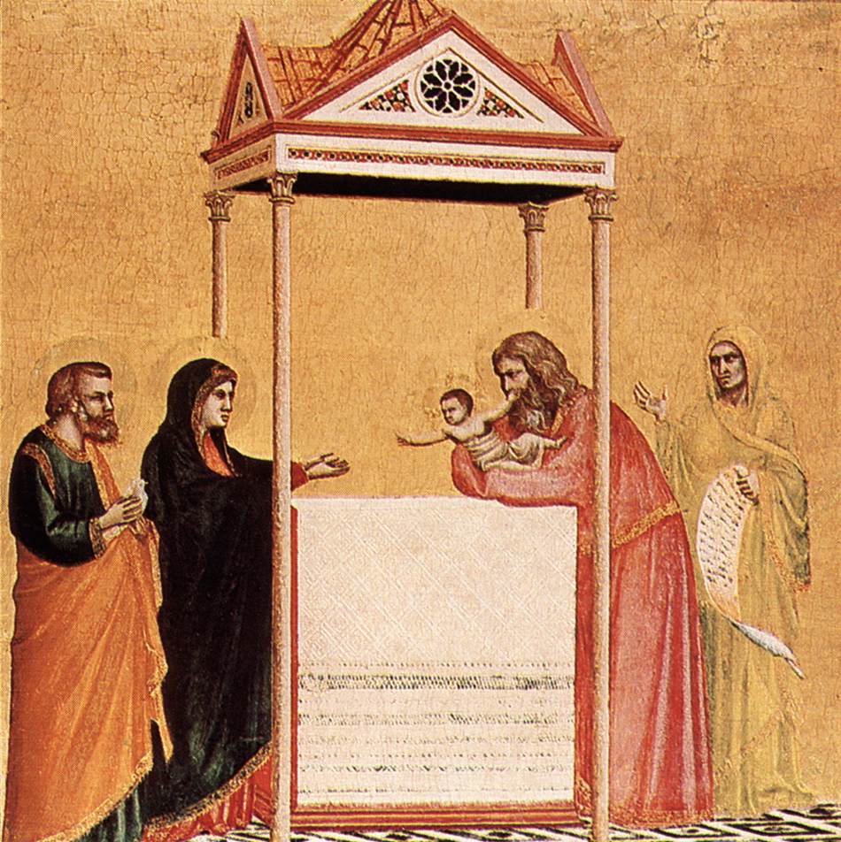 Presentation in the Temple, vintage artwork by Giotto, A3 (16x12") Poster Print