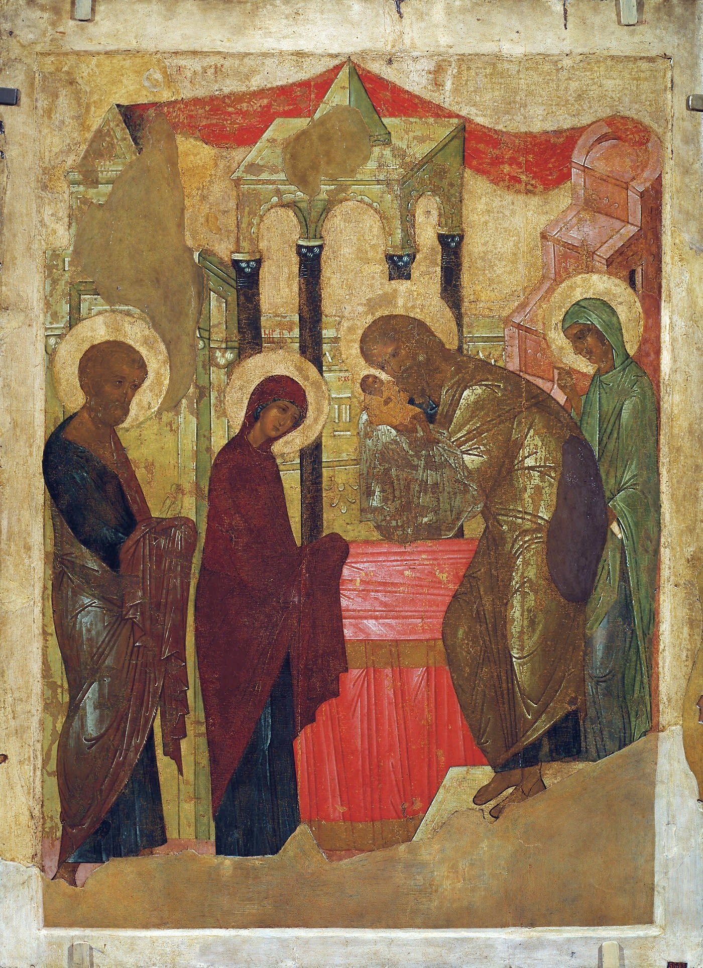 Presentation of Jesus at the Temple, vintage artwork by Andrei Rublev, A3 (16x12") Poster Print