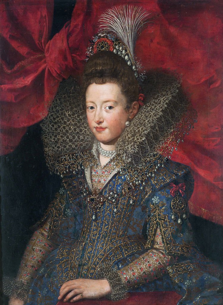 Princess Margarita Gonzaga, vintage artwork by Frans Pourbus the Younger, 12x8" (A4) Poster