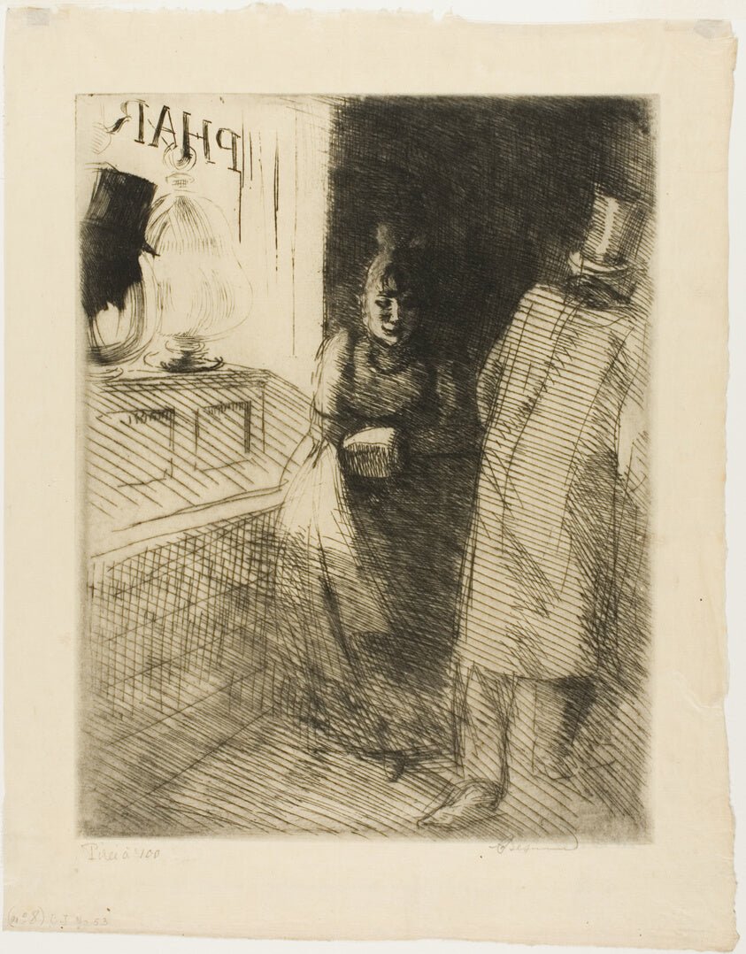 Prostitution, plate ten from Woman by Albert Besnard, 23x16"( A2 size) Poster Print