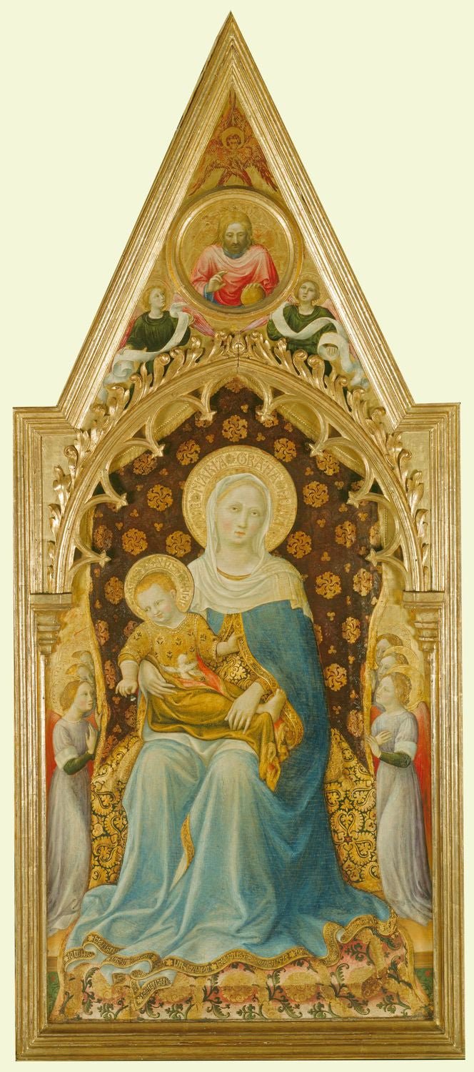 Quaratesi Altarpiece ~ Madonna and Child, vintage artwork by Gentile da Fabriano, A3 (16x12") Poster Print