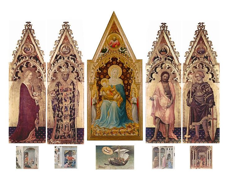 Quaratesi Polptych by Gentile da Fabriano, vintage art, modern poster print