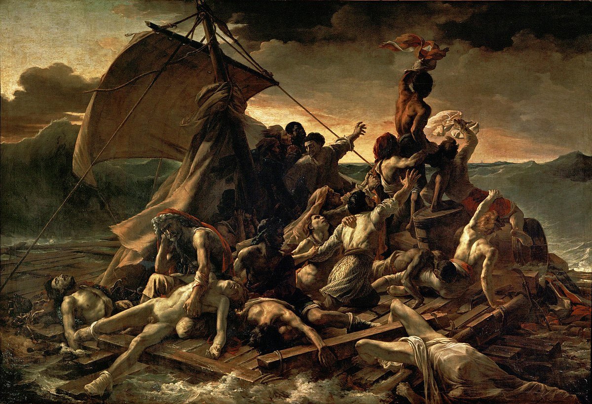 Raft of the Medusa by Theodore Gericault, vintage art, modern poster print