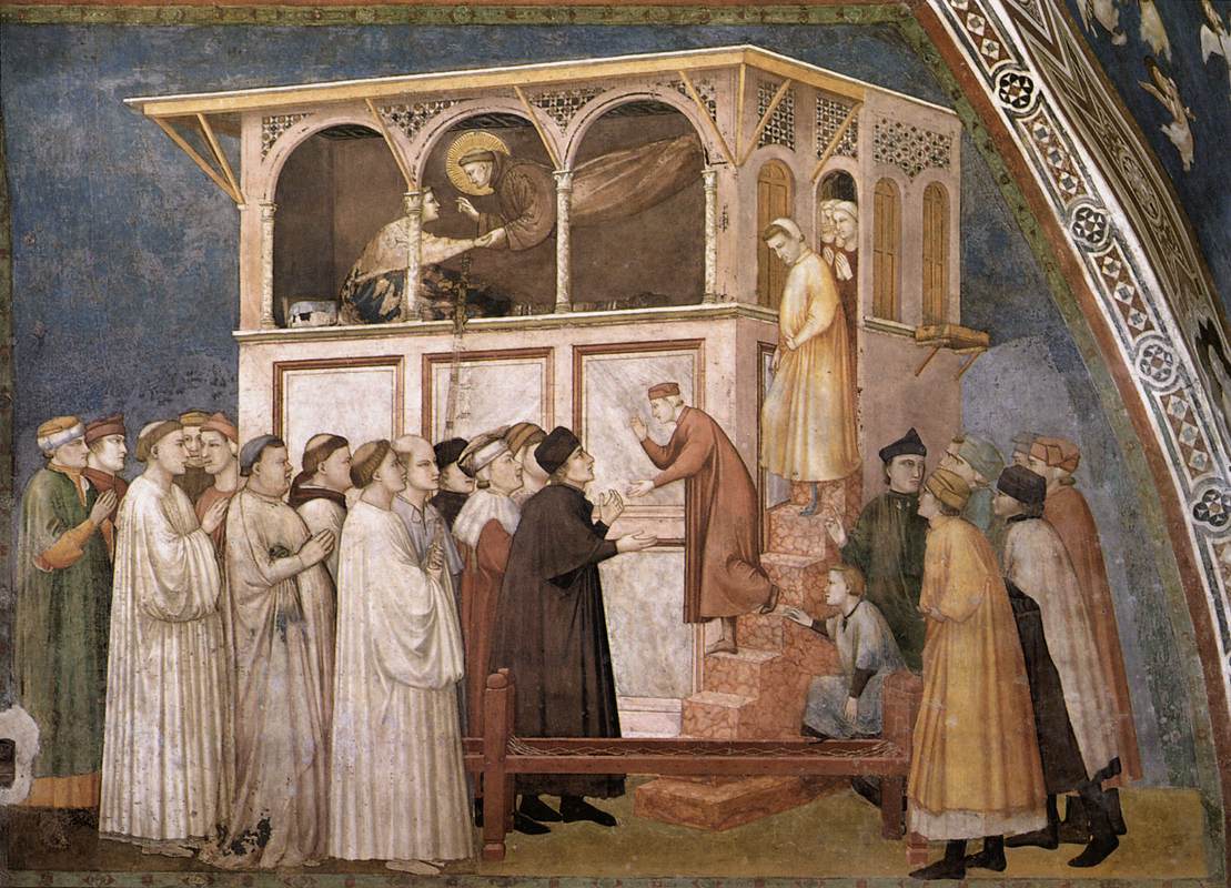 Raising of the Boy in Sessa (North transept, Lower Church, San Francesco, Assisi), vintage artwork by Giotto, A3 (16x12") Poster Print