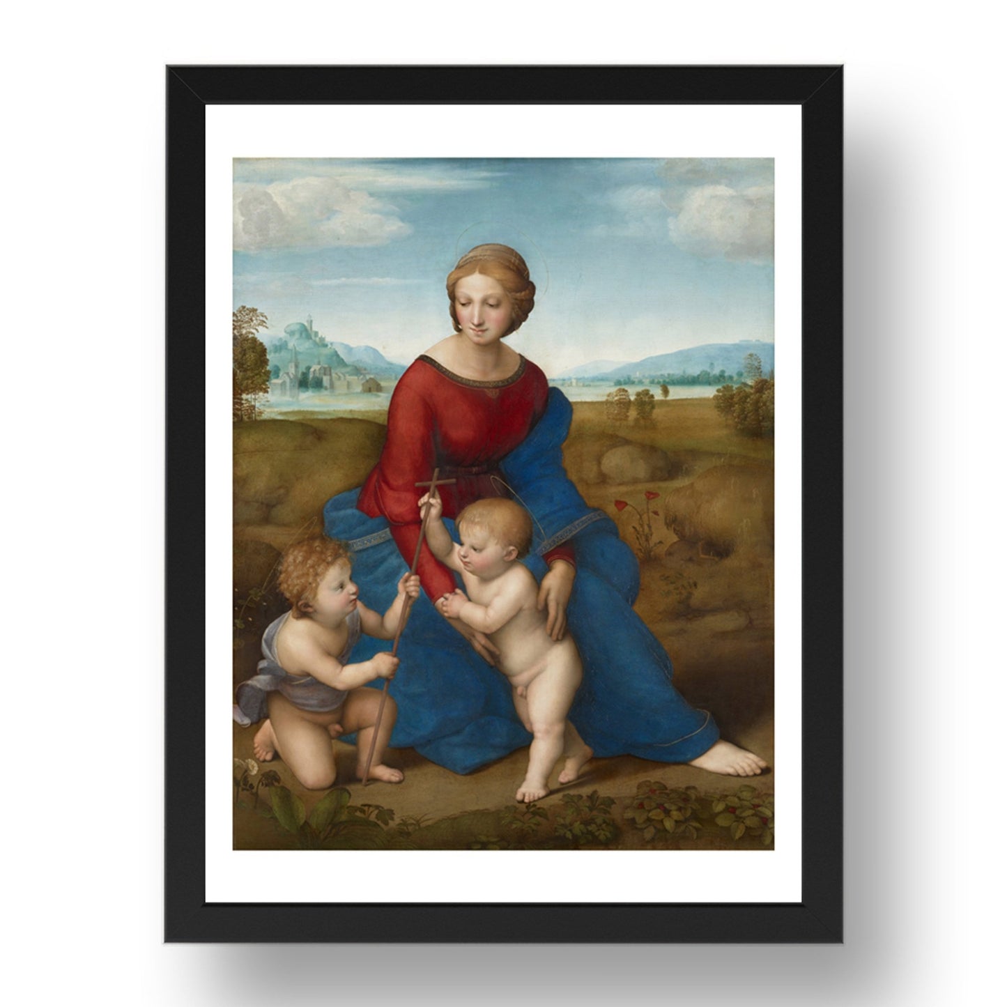 Raphael Madonna in the Meadow, vintage art, A3 (16x12") Poster Print