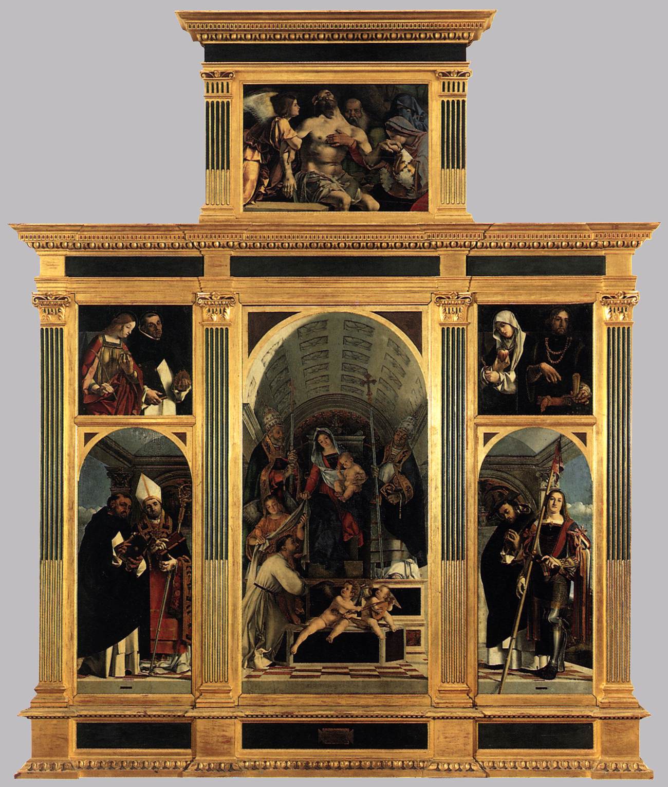 Recanati Polyptych, vintage artwork by Lorenzo Lotto, A3 (16x12") Poster Print