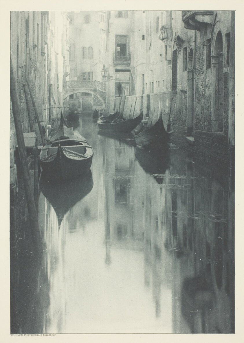 Reflection-Venice by Alfred Stieglitz, 23x16"( A2 size) Poster Print
