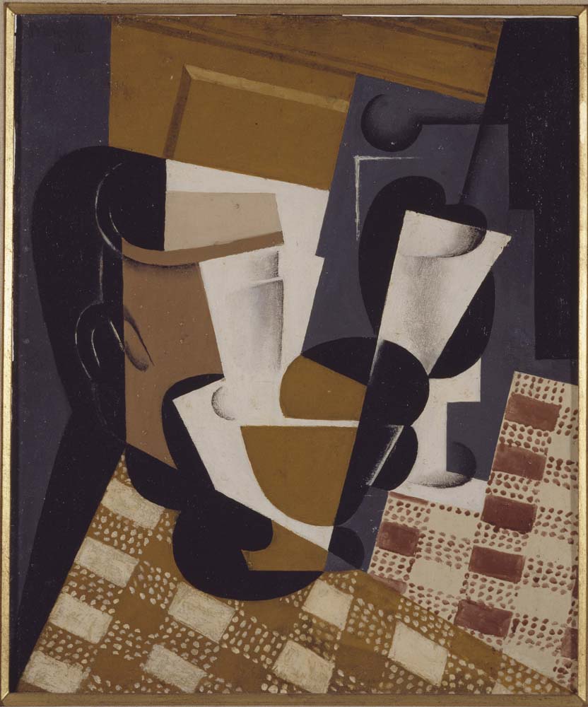 wine jug and glass by Juan Gris, 1916, 12x8" (A4) Poster